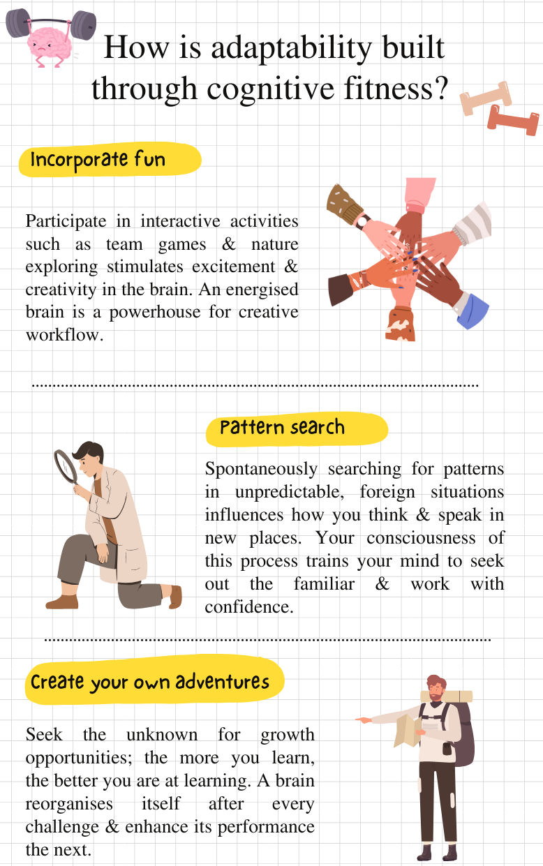 This is about how adaptability is built through cognitive fitness. 